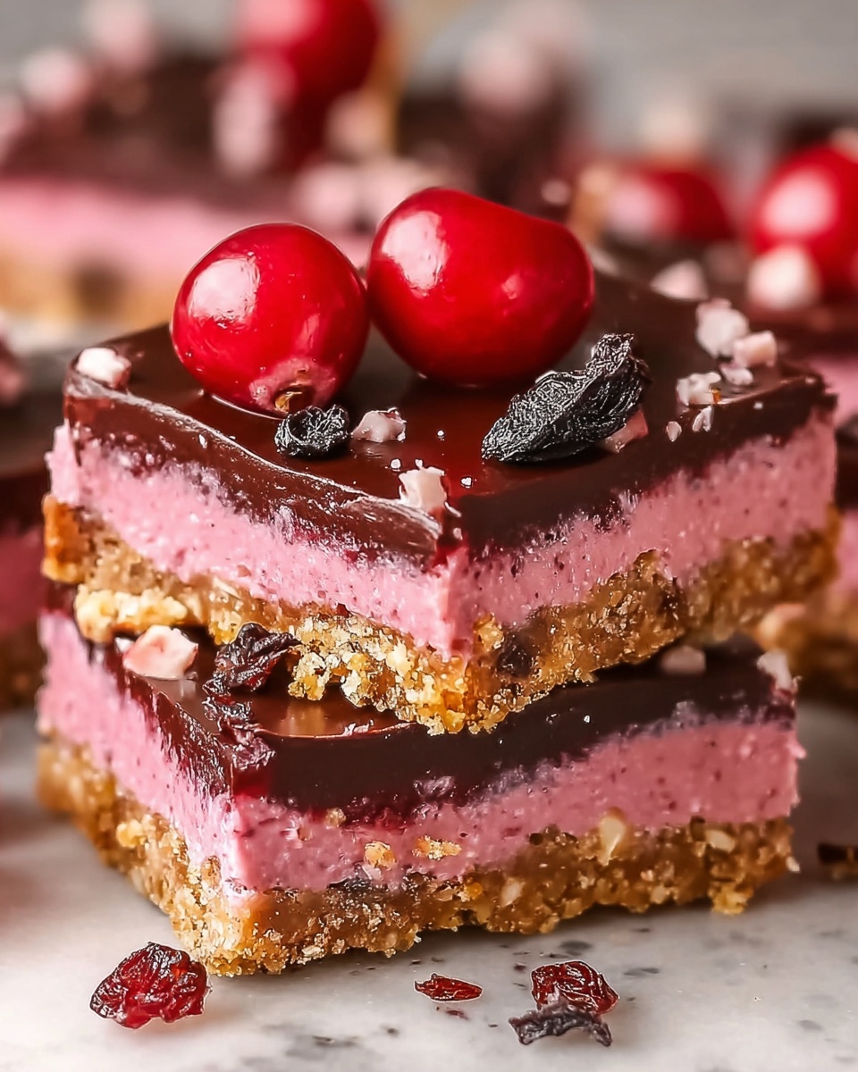 Homemade Cherry Mash Bars Recipe - Recipe Image