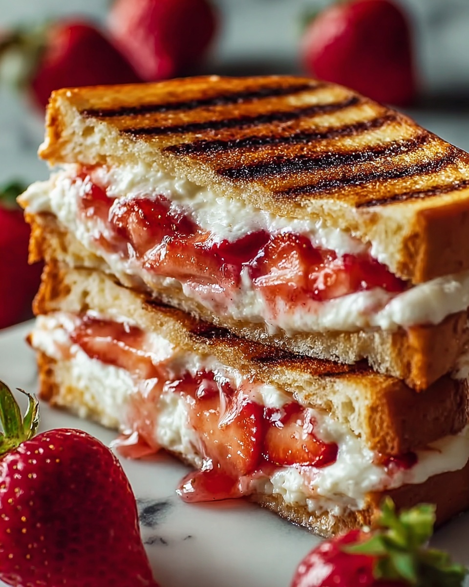Strawberry Cheesecake Sandwiches Recipe - Recipe Image