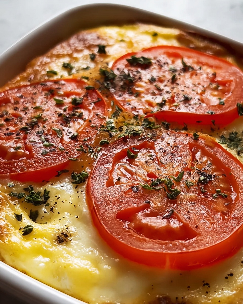 Tomato and Cheese Egg Bake Recipe - Recipe Image