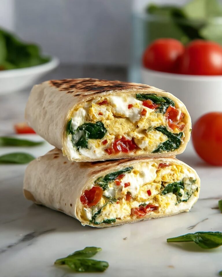 Spinach Feta Breakfast Wrap Recipe