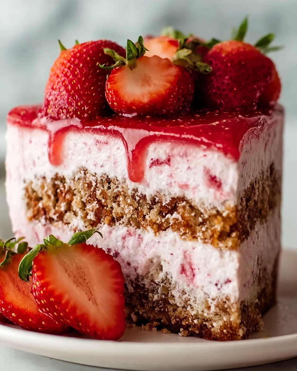 Gluten-Free & Vegan Strawberry Cheesecake Recipe - Recipe Image