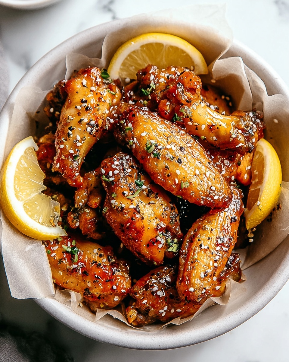 Honey Lemon Pepper Wings Recipe - Recipe Image