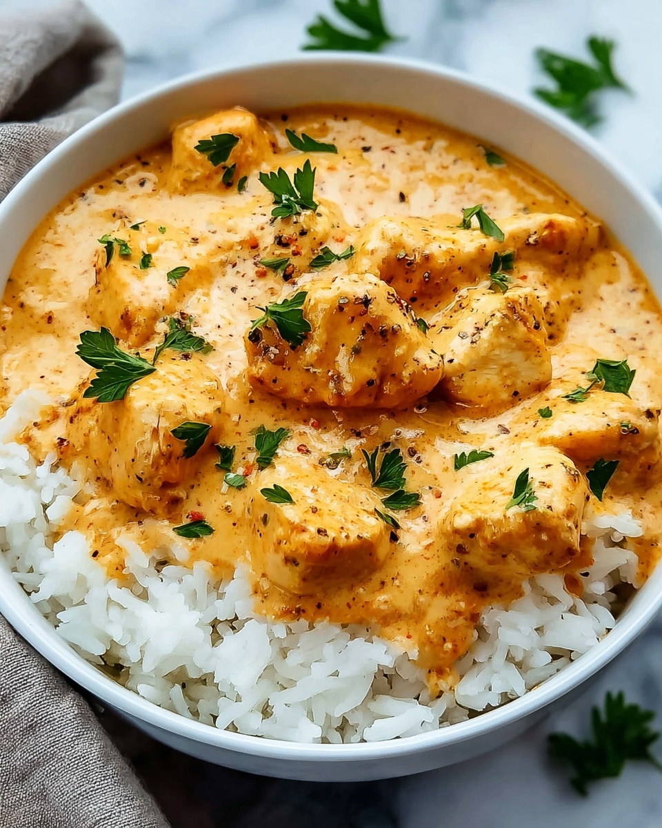 Creamy Smothered Chicken and Rice Recipe - Recipe Image