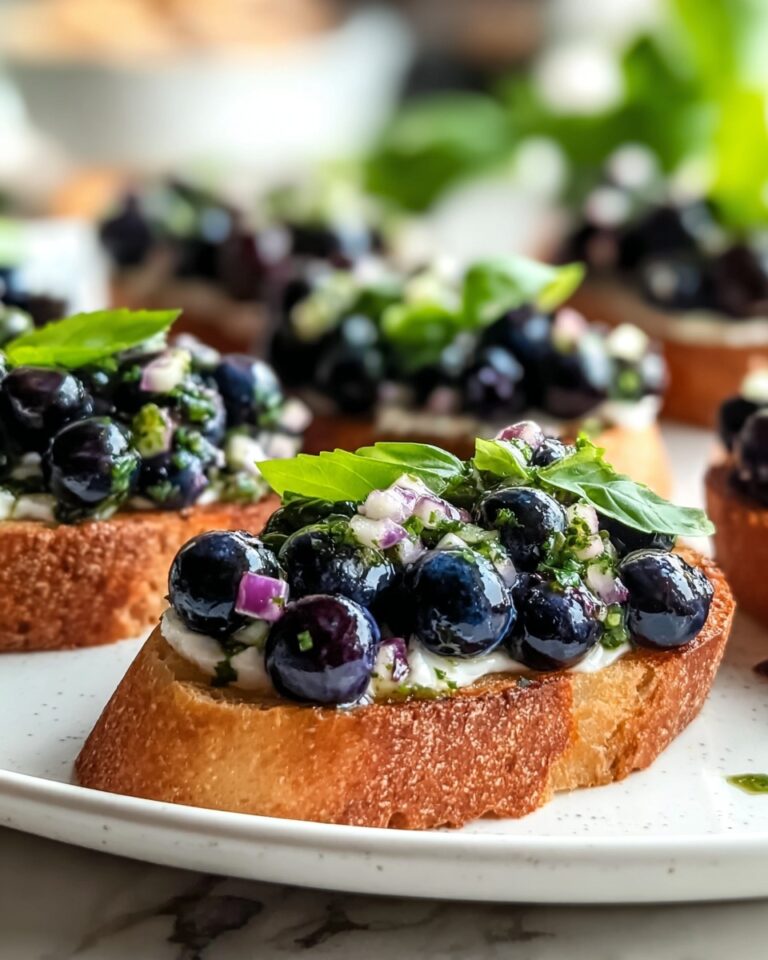 Blueberry Basil Bruschetta Recipe
