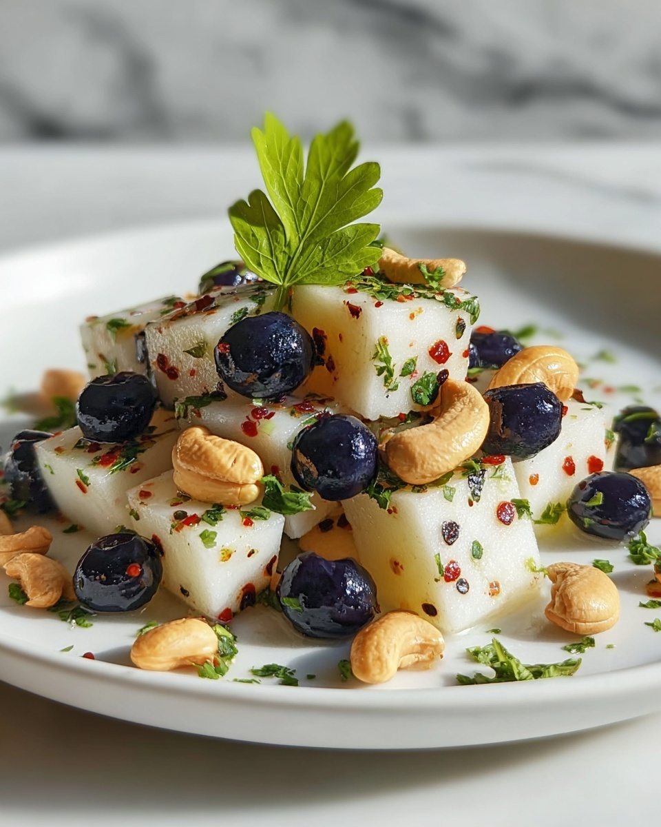 Spicy Blueberry Jicama Salad with Cashews Recipe - Recipe Image