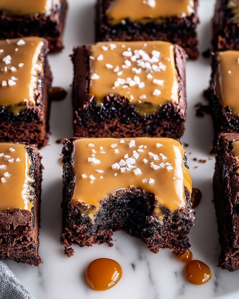 Decadent Pretzel Bottom Caramel Brownies Recipe