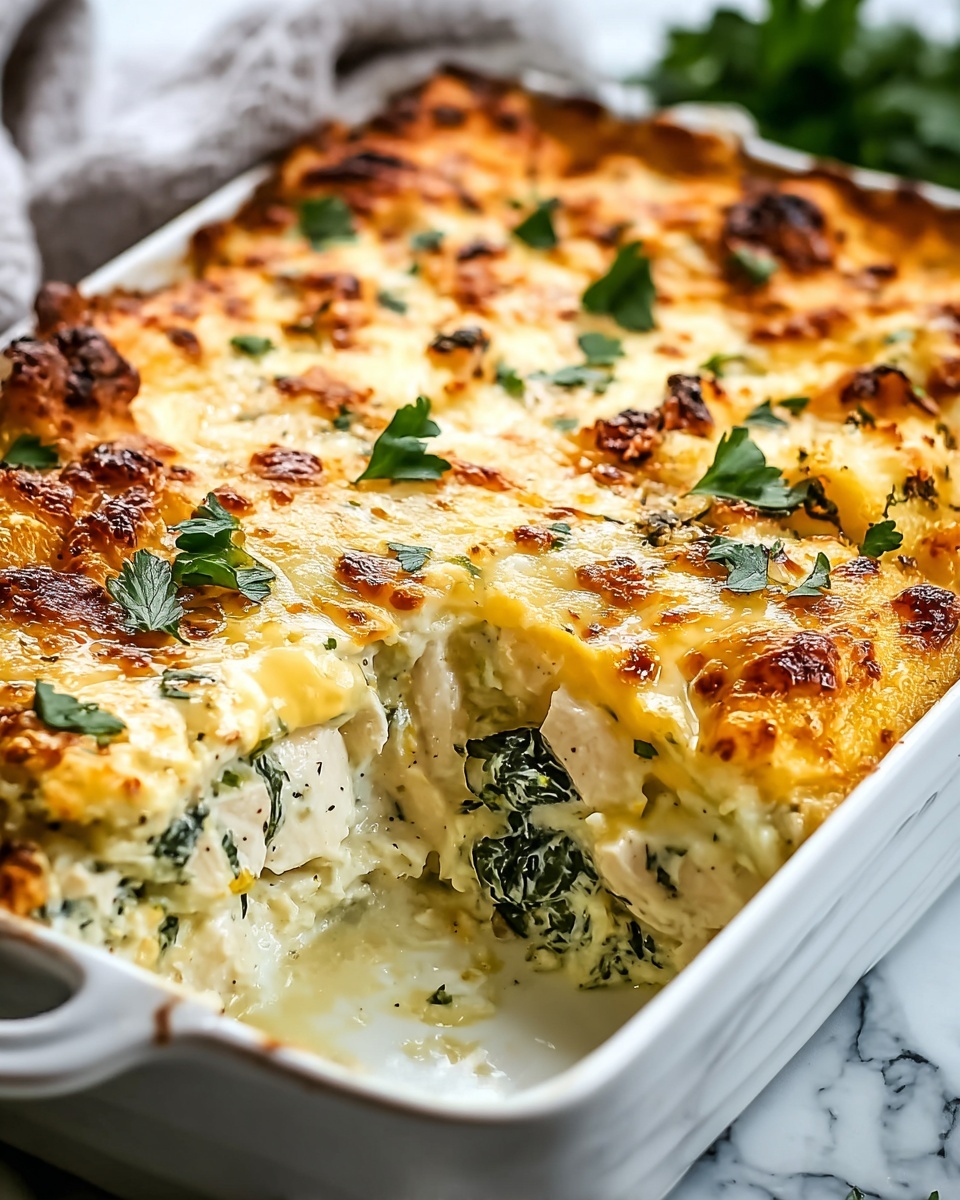 Creamy Chicken and Spinach Casserole Recipe - Recipe Image