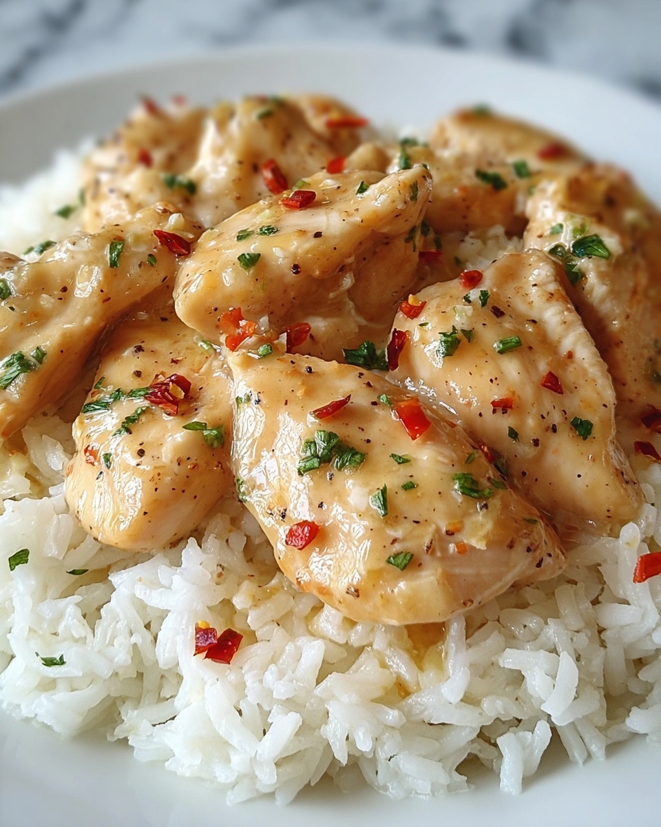 Chicken Scampi with Creamy Garlic Parmesan Rice Recipe - Recipe Image