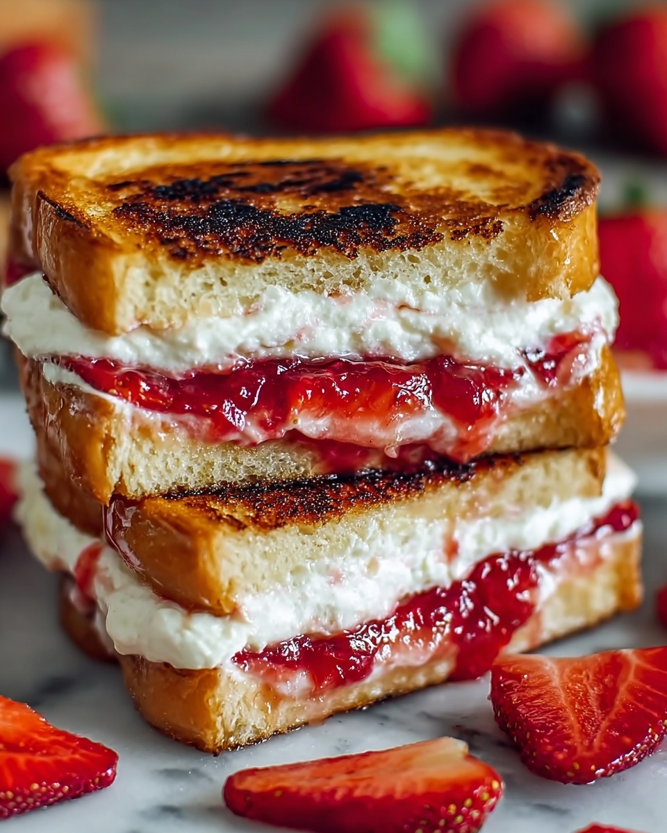 Strawberry Cheesecake Sandwiches Recipe - Recipe Image