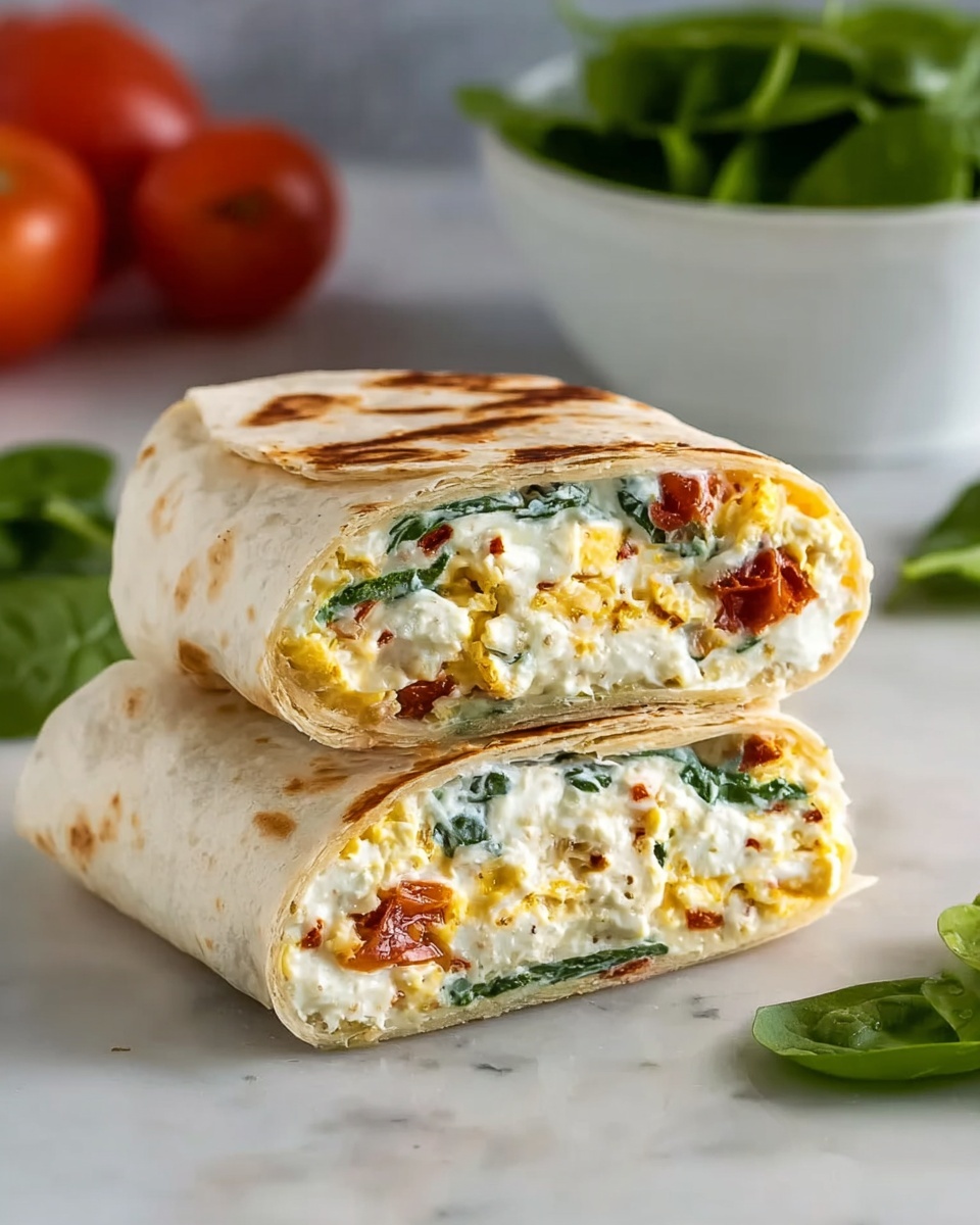 Spinach Feta Breakfast Wrap Recipe - Recipe Image