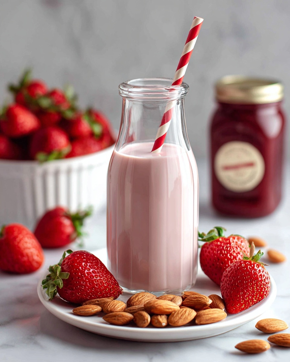 Strawberry Almond Milk Recipe - Recipe Image
