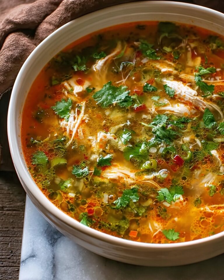 Spicy Chicken Soup with Lime and Cilantro Recipe