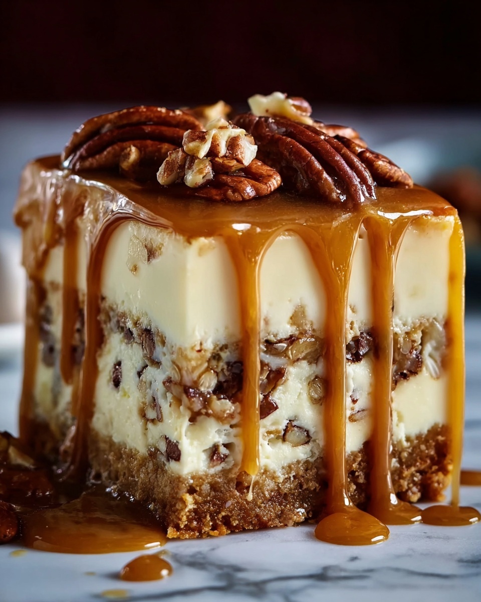 Butter Pecan Praline Poke Cake Recipe - Recipe Image