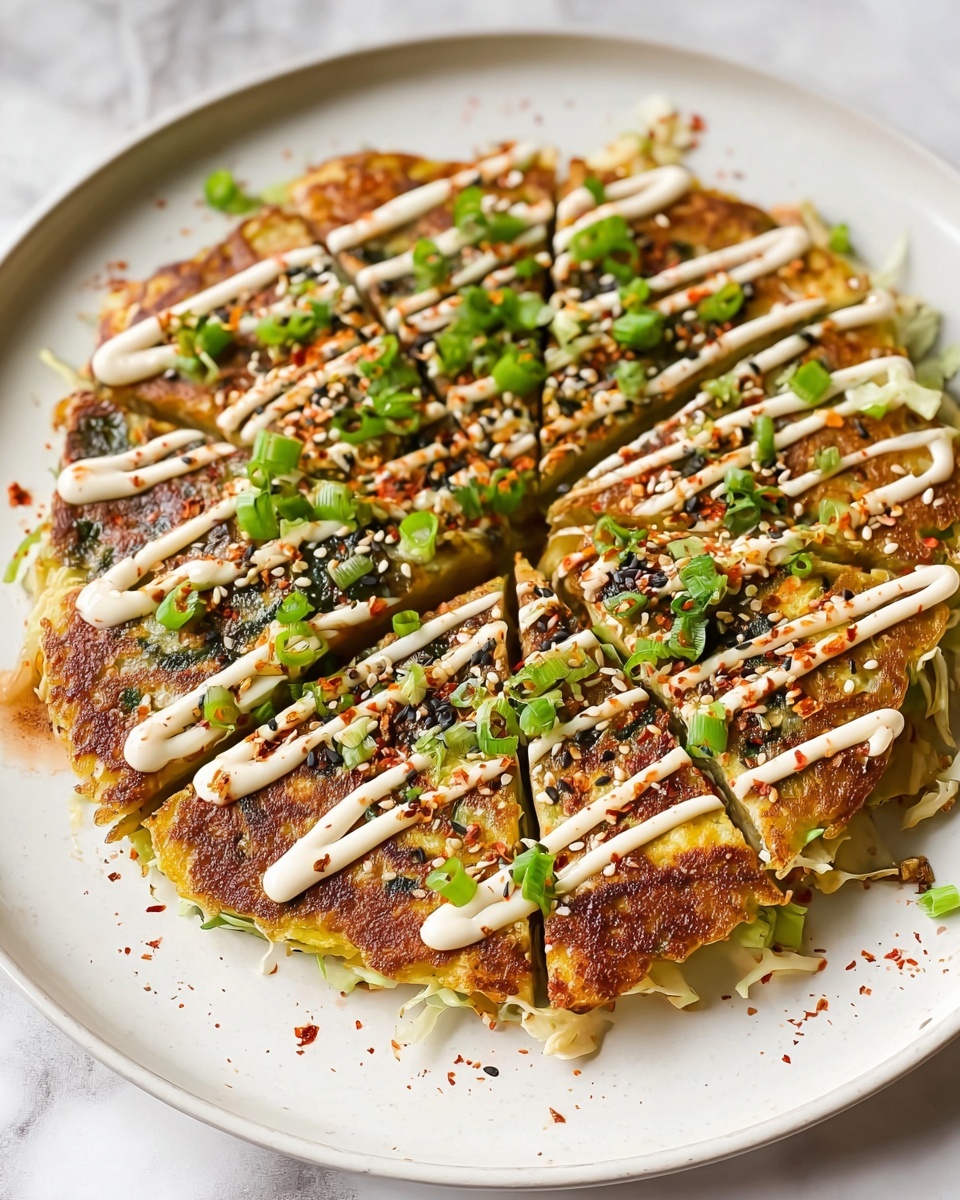 Okonomiyaki: Japanese Cabbage Pancake Recipe - Recipe Image