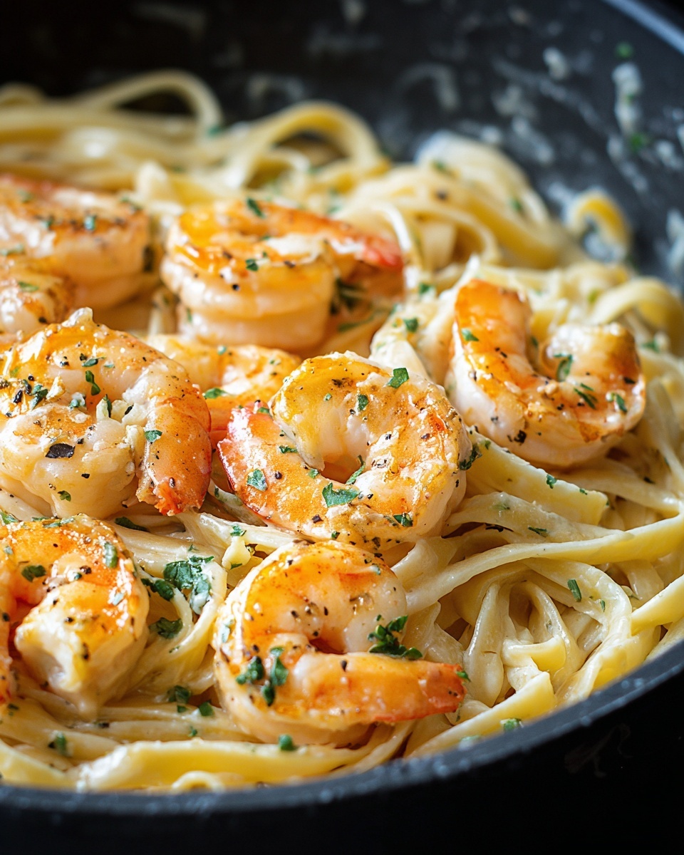 Creamy Garlic Shrimp Pasta Recipe - Recipe Image