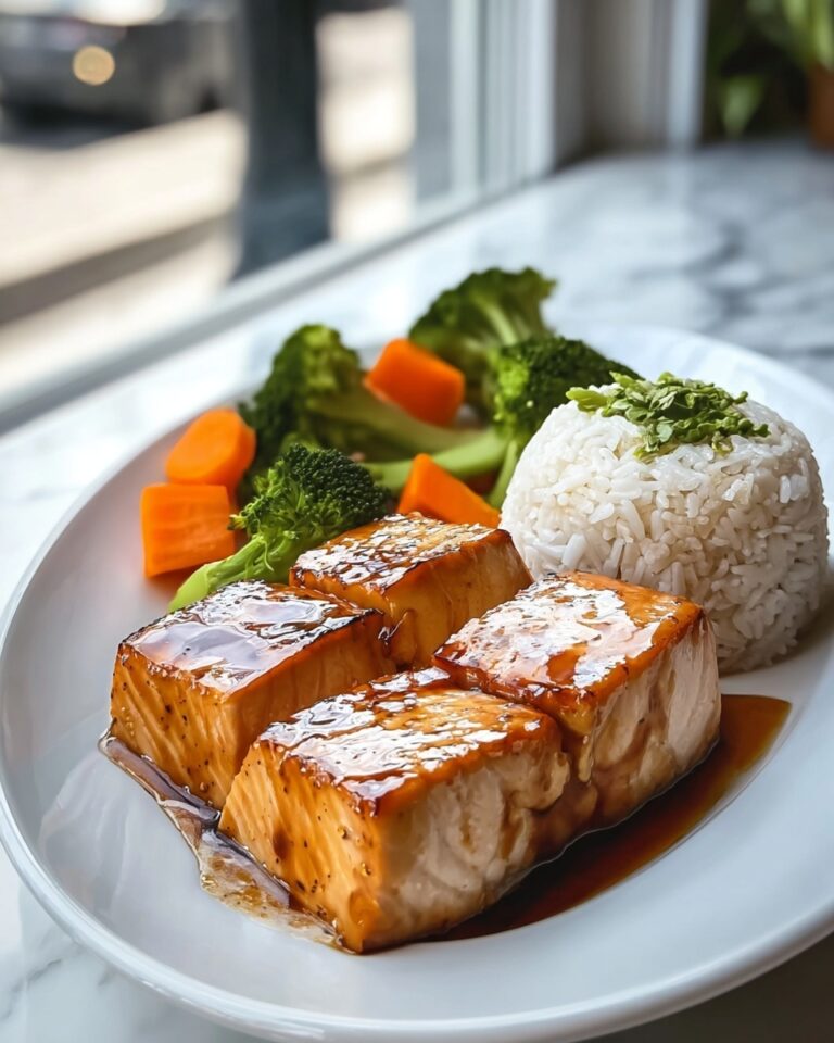 Salmon Teriyaki with Steamed Rice Recipe