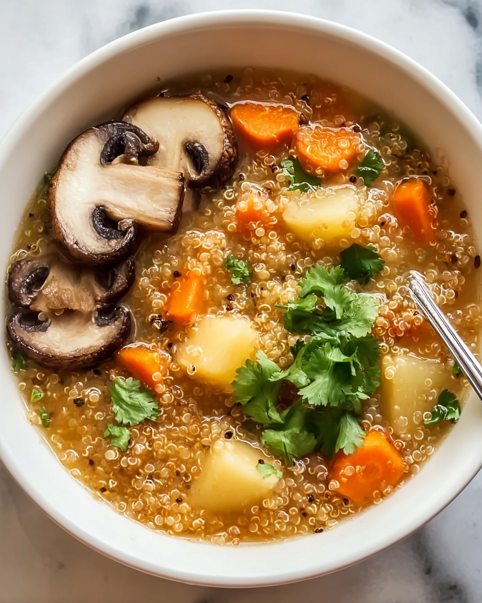 Hearty Mushroom Quinoa Soup Recipe - Recipe Image
