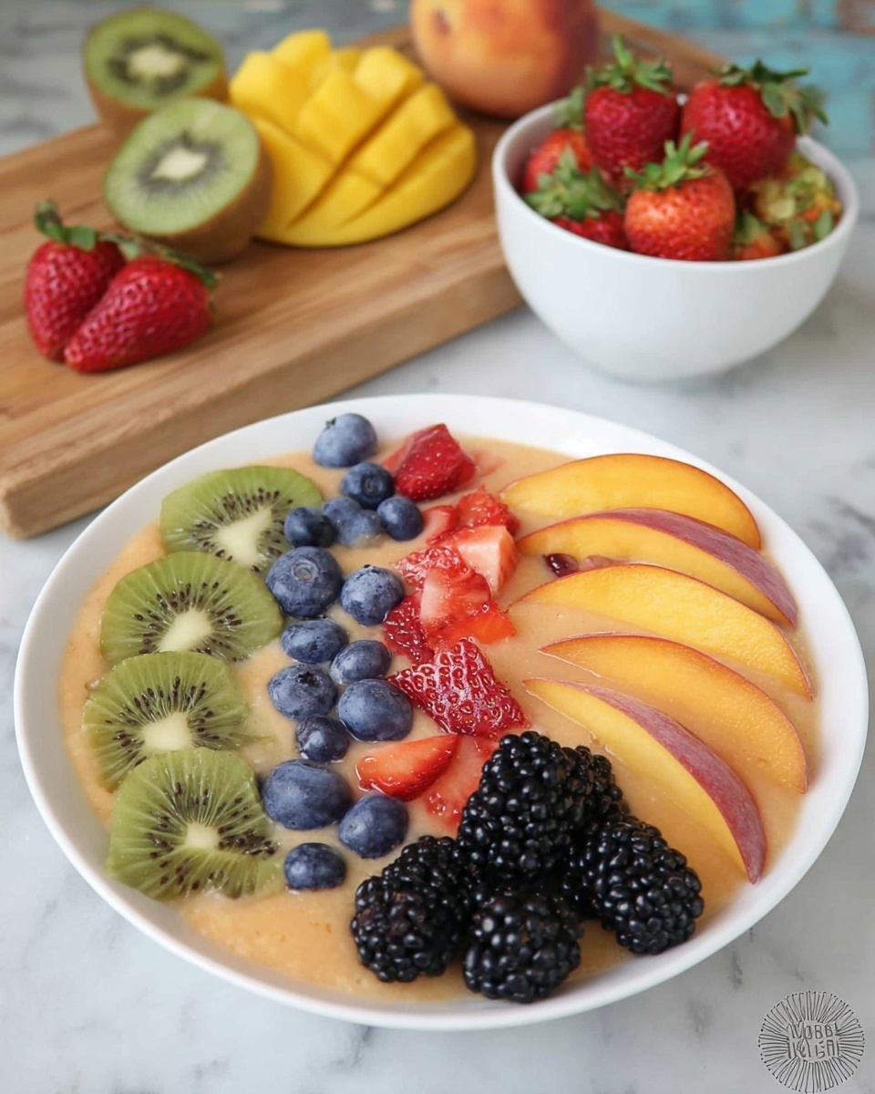 Mango Peach Smoothie Bowl Recipe - Recipe Image