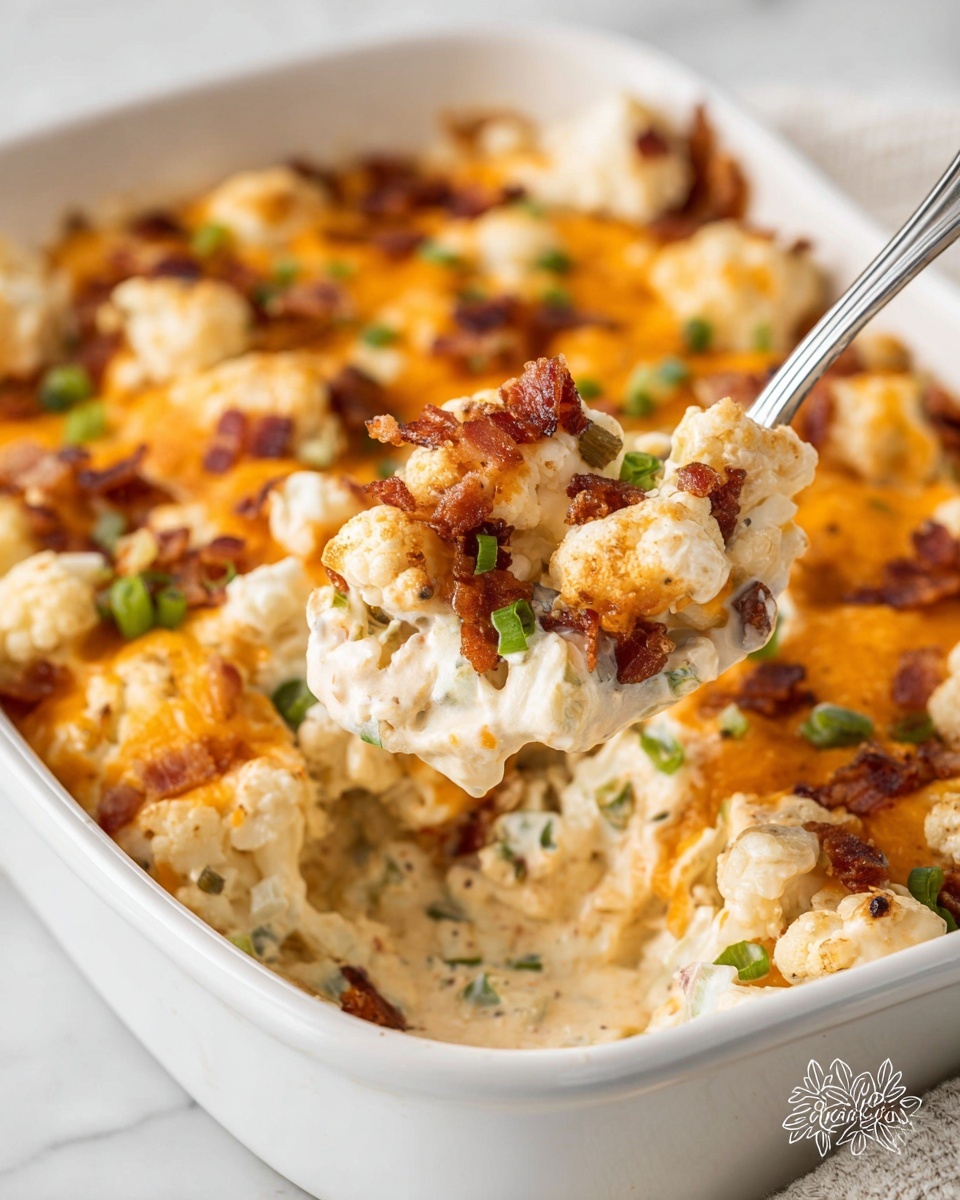 Loaded Cauliflower Casserole Recipe - Recipe Image