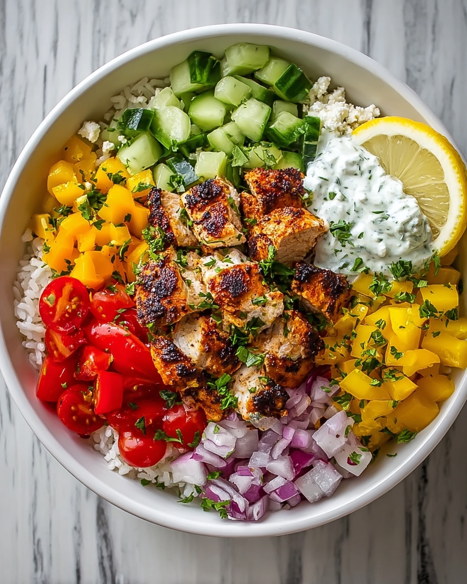 Simple Greek Chicken Bowls Recipe - Recipe Image