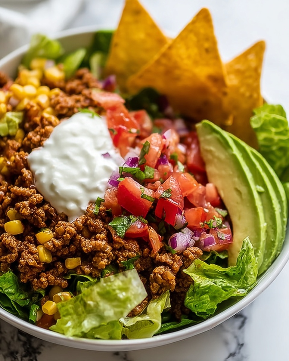 Simple Fresh Taco Salad Recipe - Recipe Image