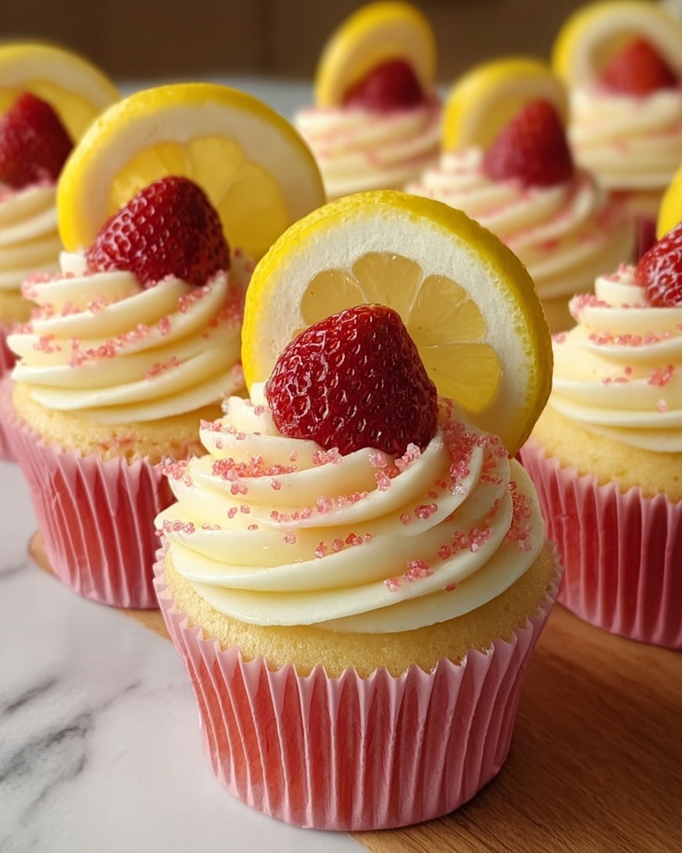 Strawberry Lemonade Cupcakes Recipe - Recipe Image