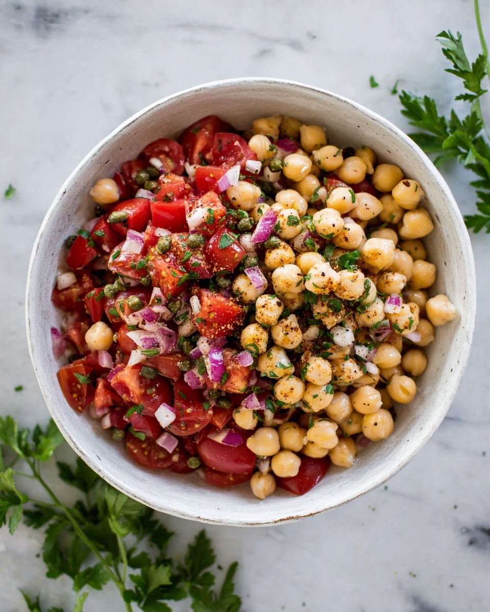 Tomato Chickpea Salad Recipe - Recipe Image