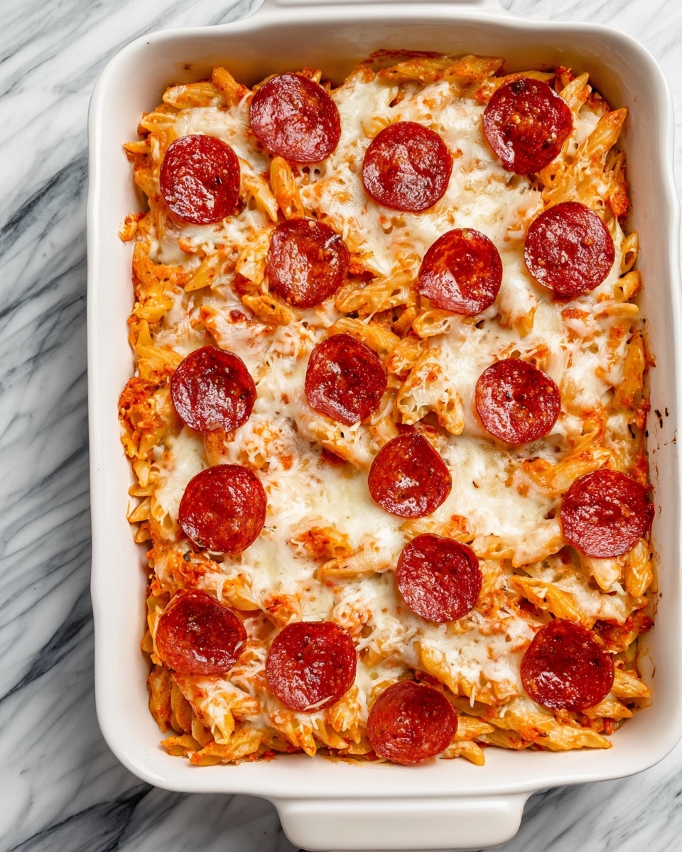 Super Easy Pizza Pasta Bake Recipe - Recipe Image