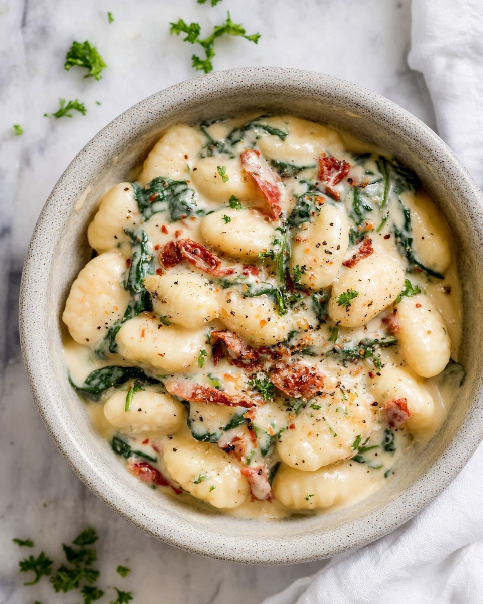 Creamy Sun-Dried Tomato and Basil Gnocchi Recipe - Recipe Image
