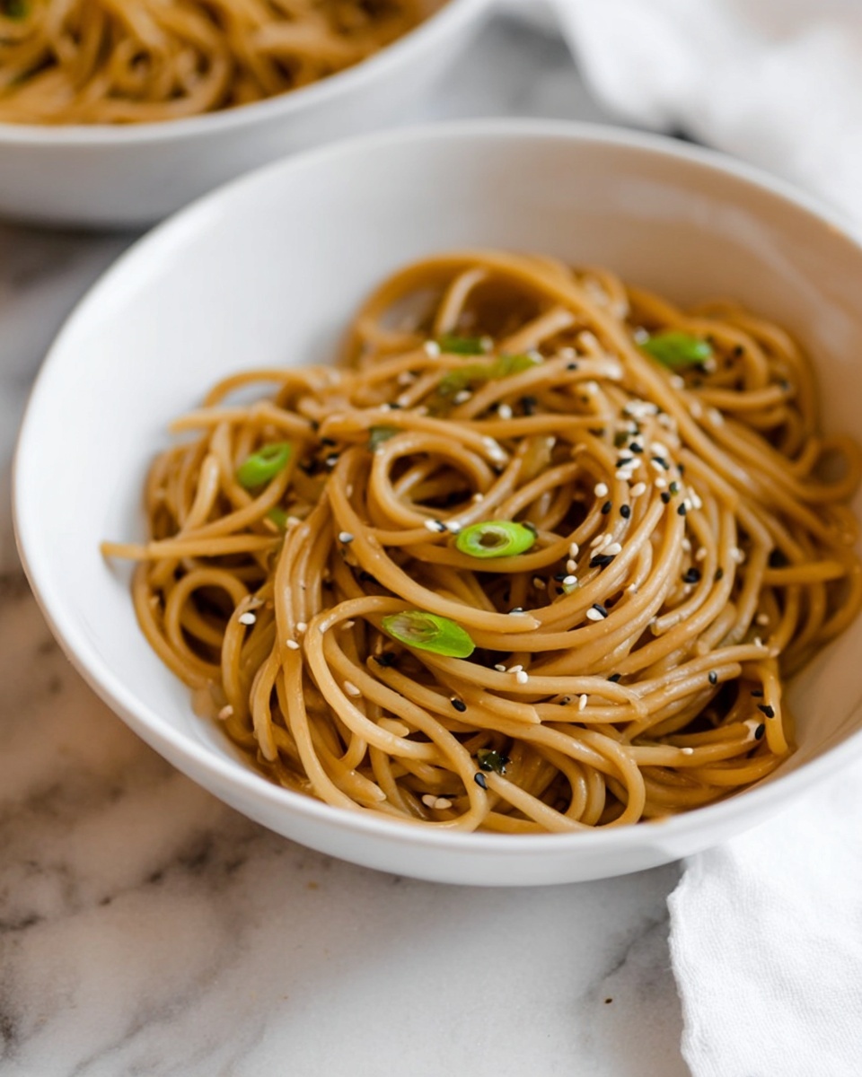 15 Minute Buttery Garlic Ginger Noodles Recipe - Recipe Image