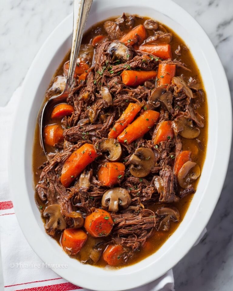 Beef and Mushroom Pot Roast in the Slow Cooker Recipe