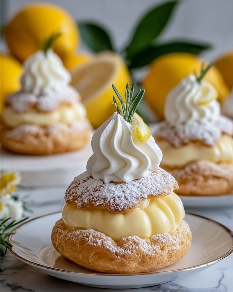 Light Choux Pastries Filled with Lemon Cream Recipe