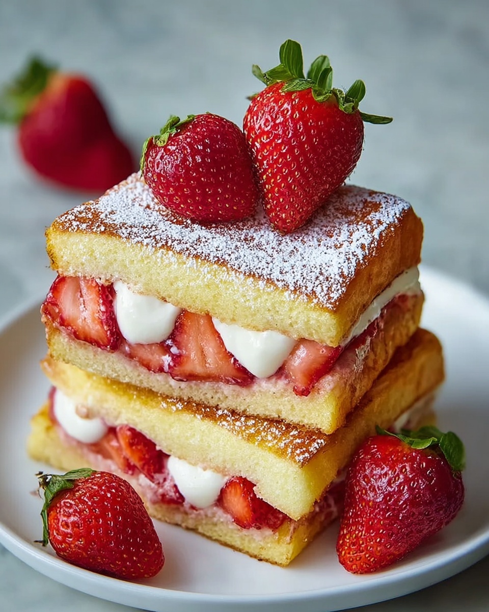Strawberry Cheesecake Stuffed French Toast Recipe - Recipe Image