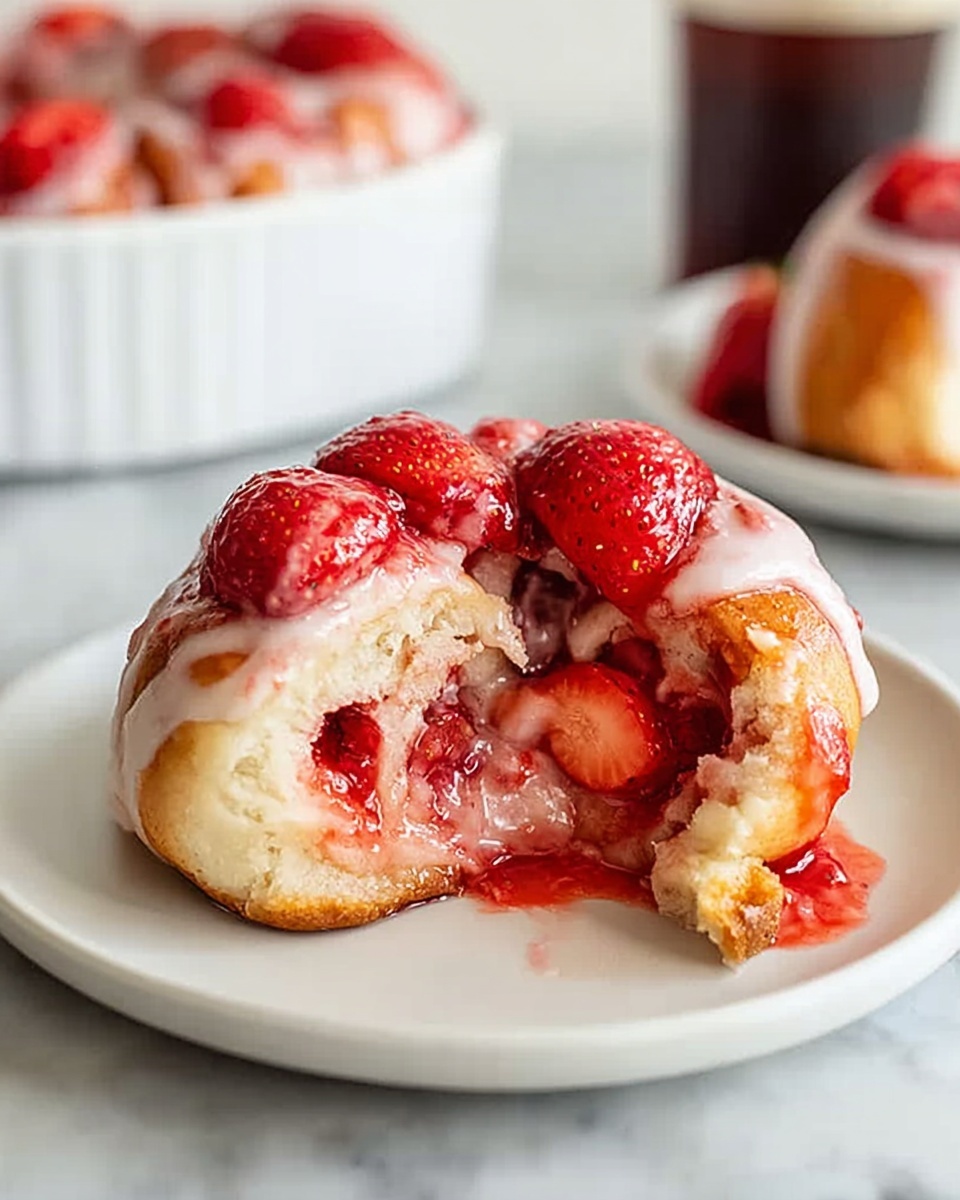 Strawberry Cheesecake Sweet Rolls Recipe - Recipe Image