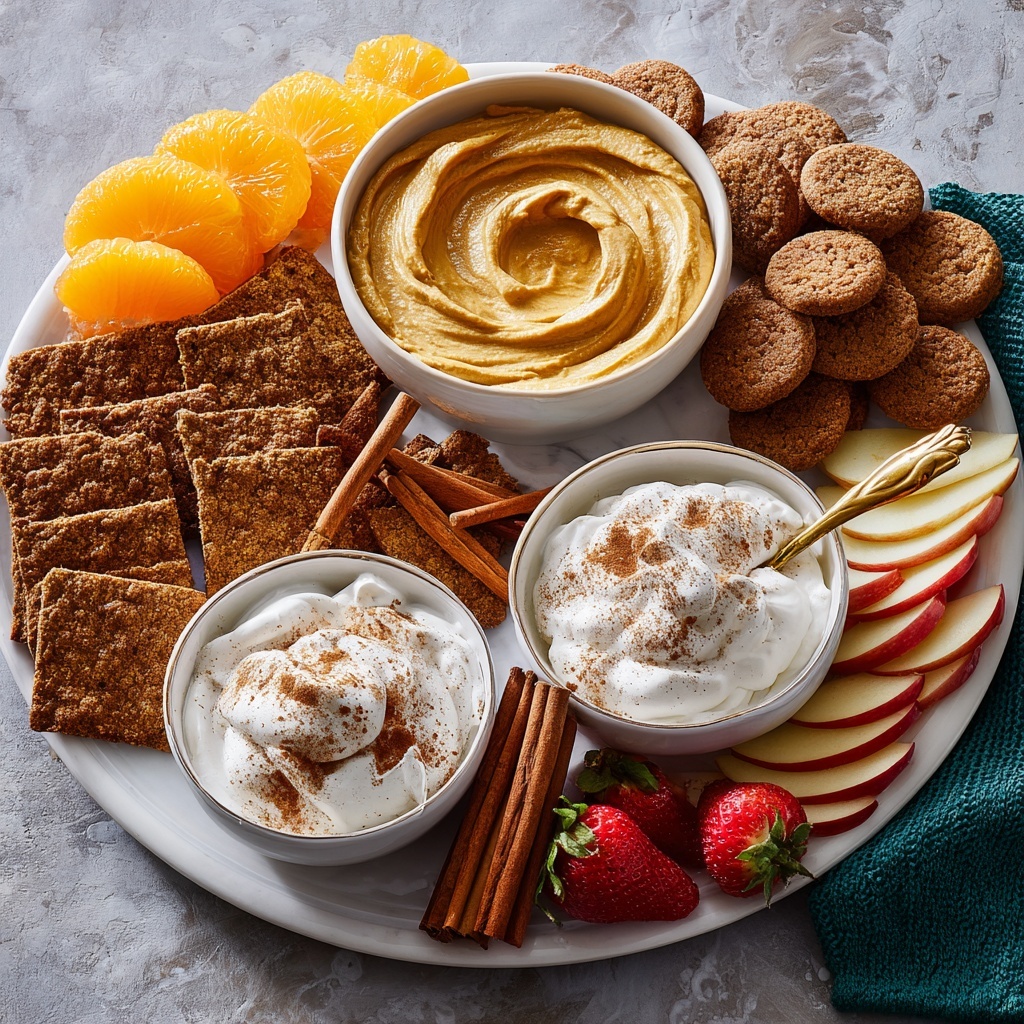 Pumpkin Spice Whipped Cream Board with Cookies and Fresh Fruit Recipe - Recipe Image