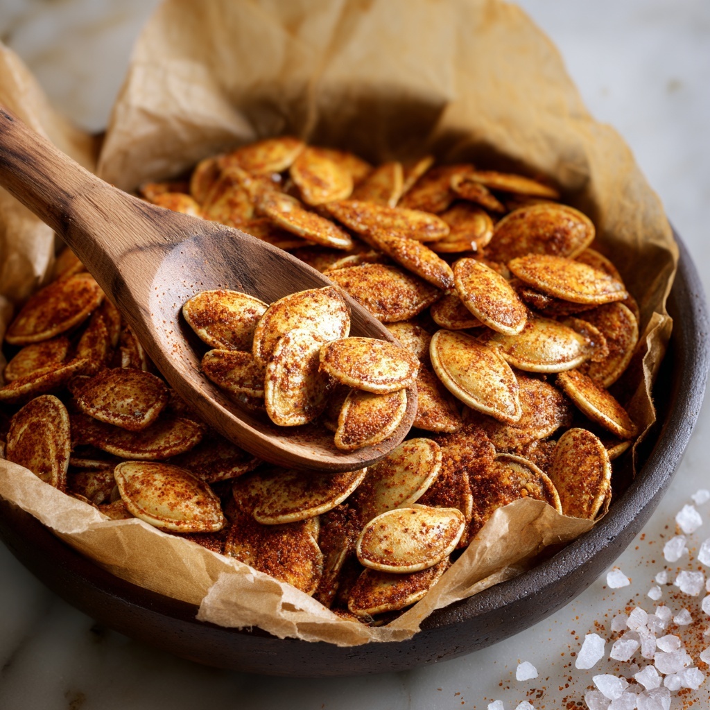 Cinnamon Sugar Roasted Pumpkin Seeds Recipe - Recipe Image