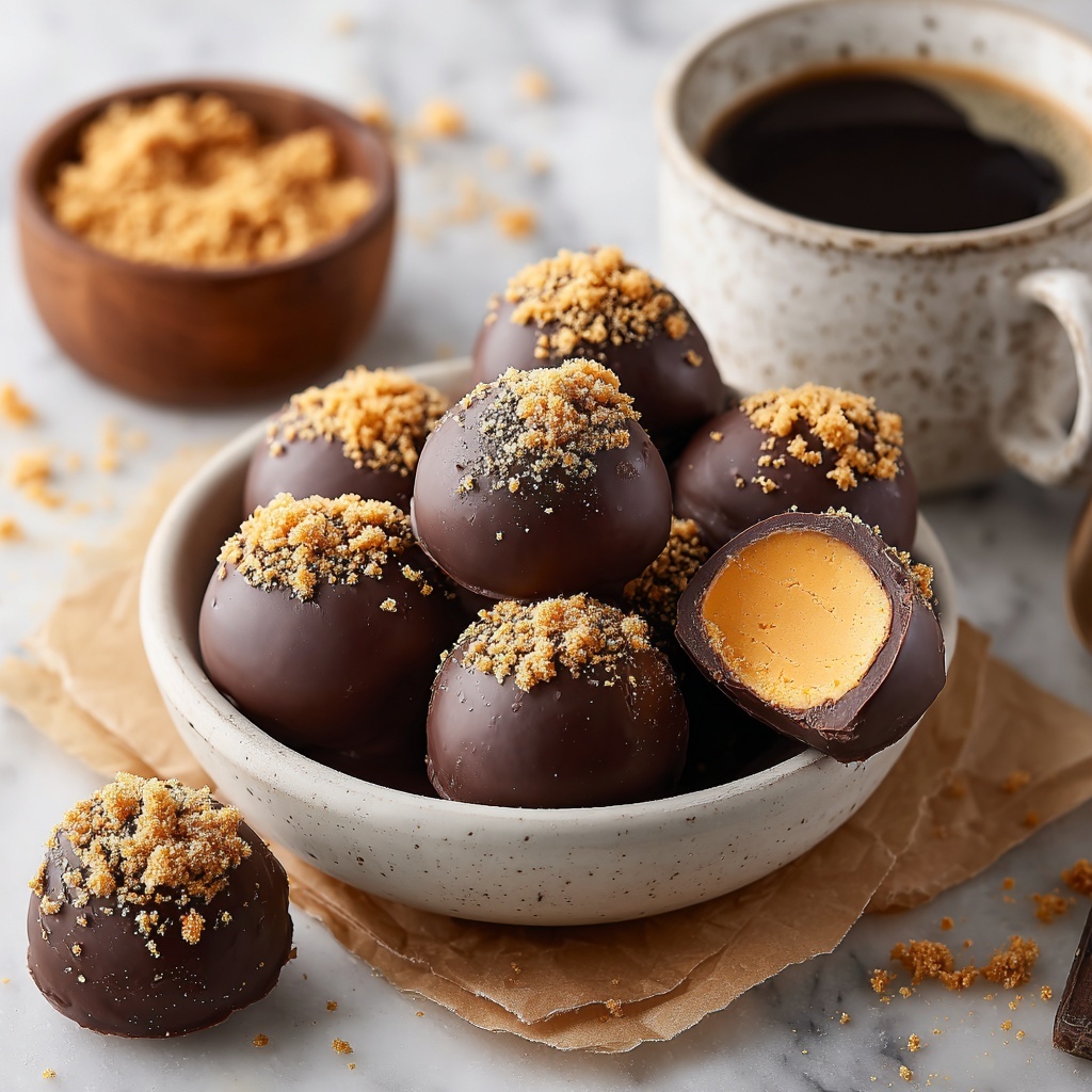 Chocolate-Dipped Pumpkin Cheesecake Truffles Recipe - Recipe Image