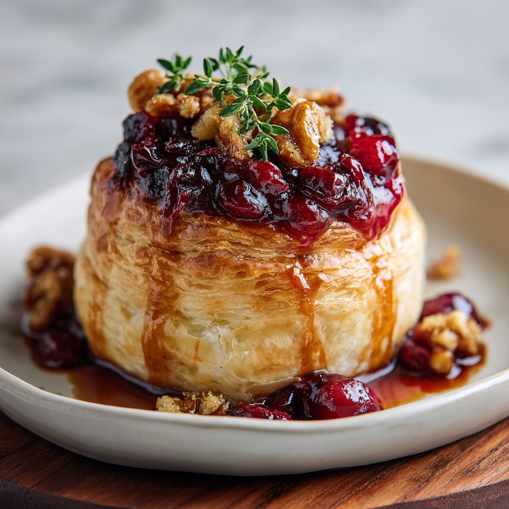 Maple-Cranberry Baked Brie Recipe - Recipe Image