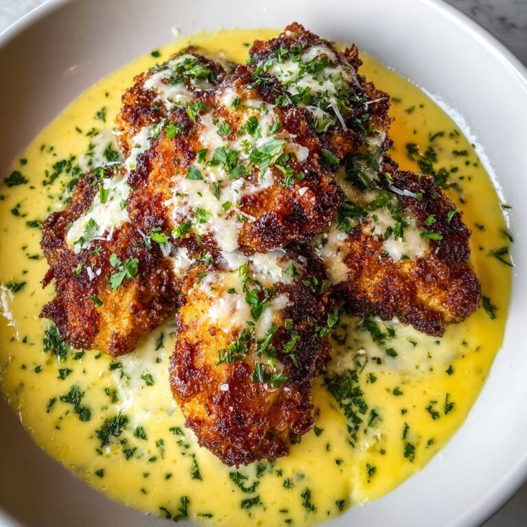 Crispy Parmesan Chicken with Rich Garlic Sauce Recipe