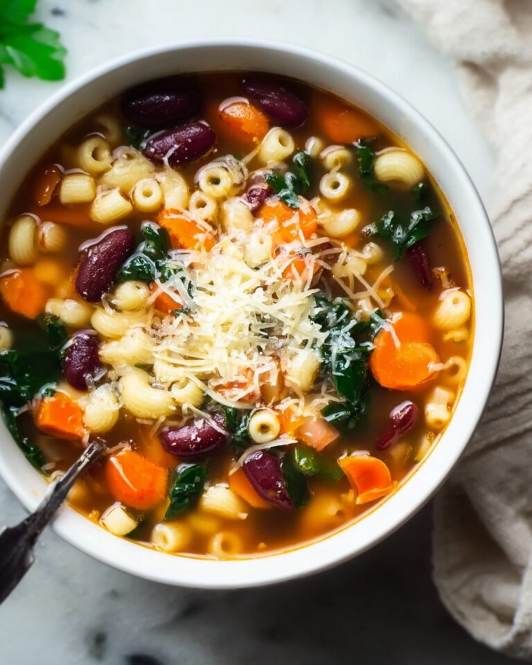 Classic Gluten-Free Minestrone Soup with Vegetables and Noodles Recipe