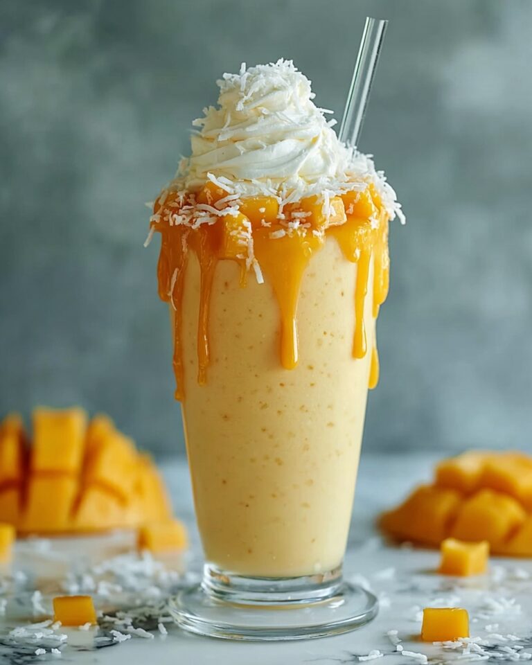 Summer Mango Coconut Float Milkshake Recipe