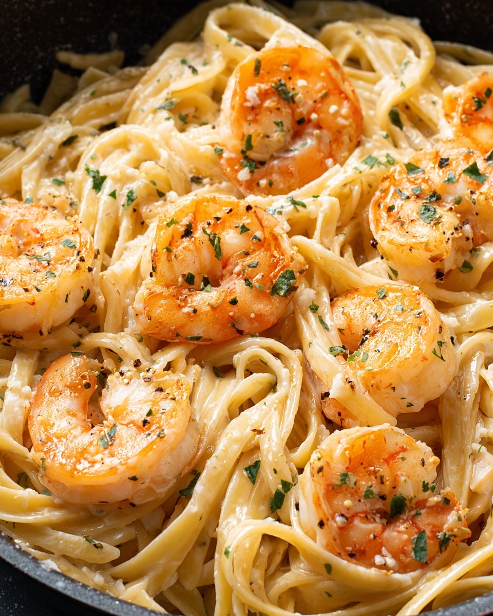 Creamy Garlic Shrimp Pasta Recipe - Recipe Image