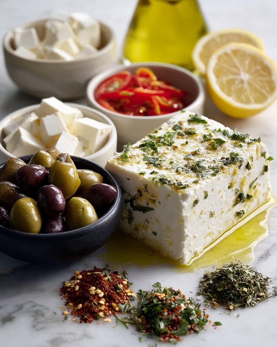 Olive Lovers’ Dream Dip – Creamy Feta & Green Olive Spread Recipe - Recipe Image