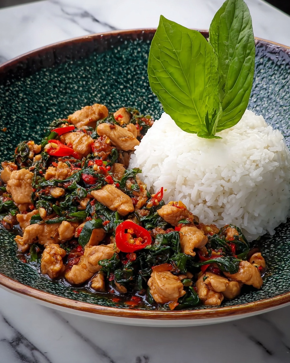 Spicy Thai Basil Chicken (Pad Krapow Gai) Recipe - Recipe Image