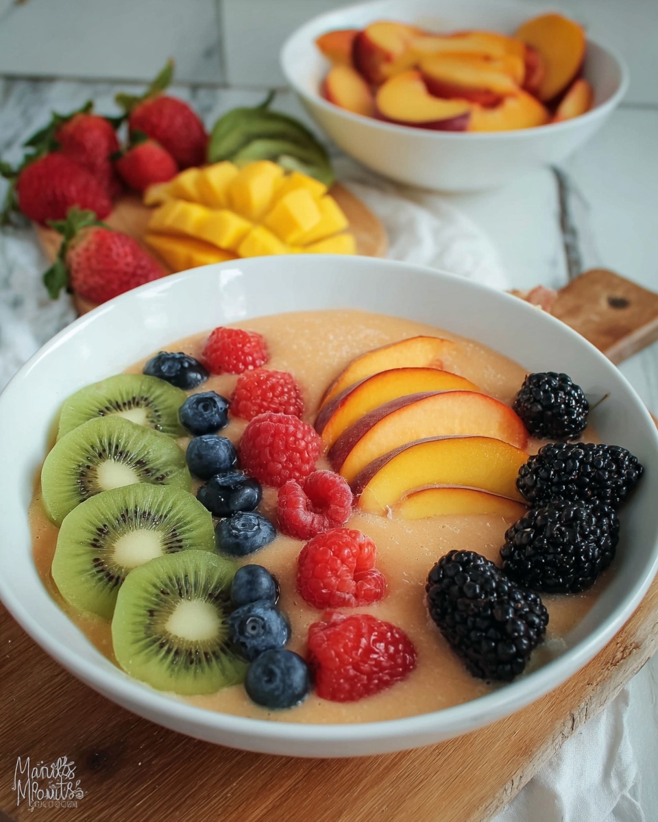 Mango Peach Smoothie Bowl Recipe - Recipe Image