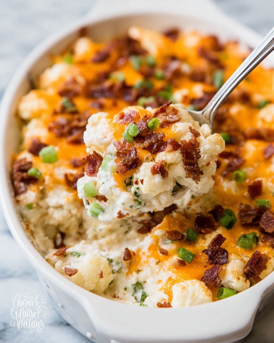 Loaded Cauliflower Casserole Recipe - Recipe Image