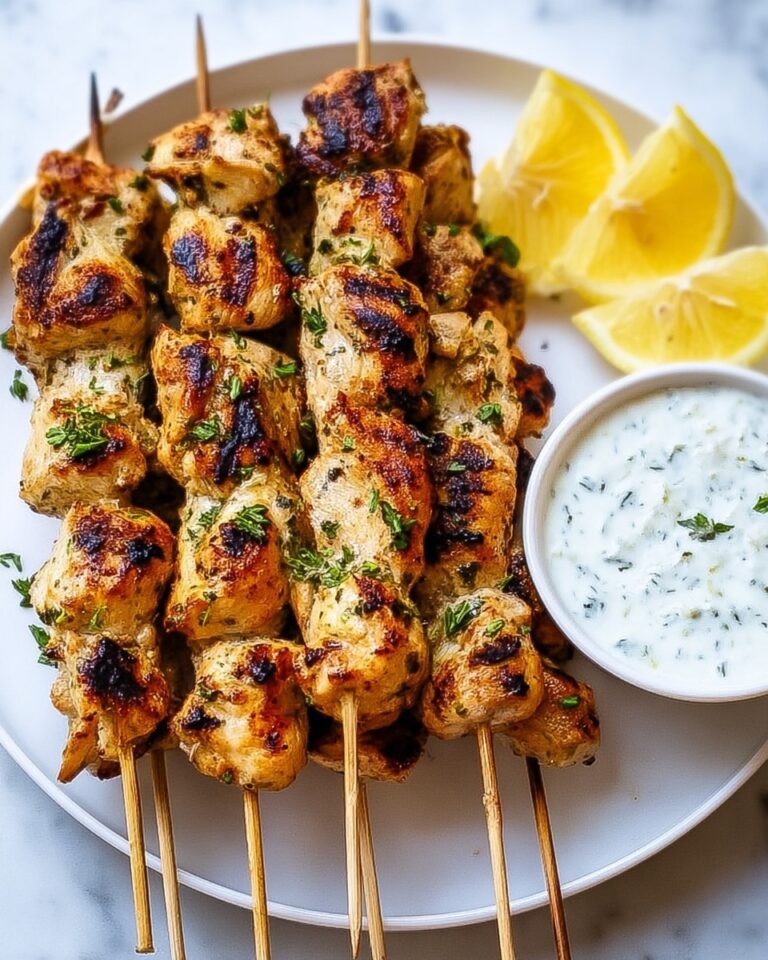 Simple Yogurt Marinated Grilled Chicken Skewers Recipe