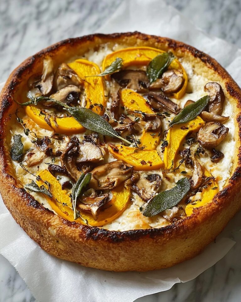 Savory Wild Mushroom Roasted Squash Pizza Recipe
