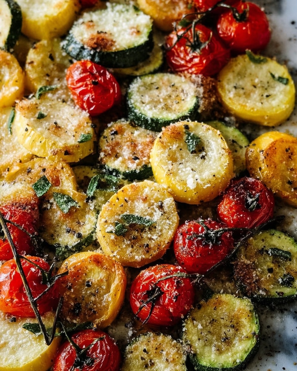 Easy Oven-Roasted Zucchini, Squash, and Tomatoes with Parmesan Recipe - Recipe Image
