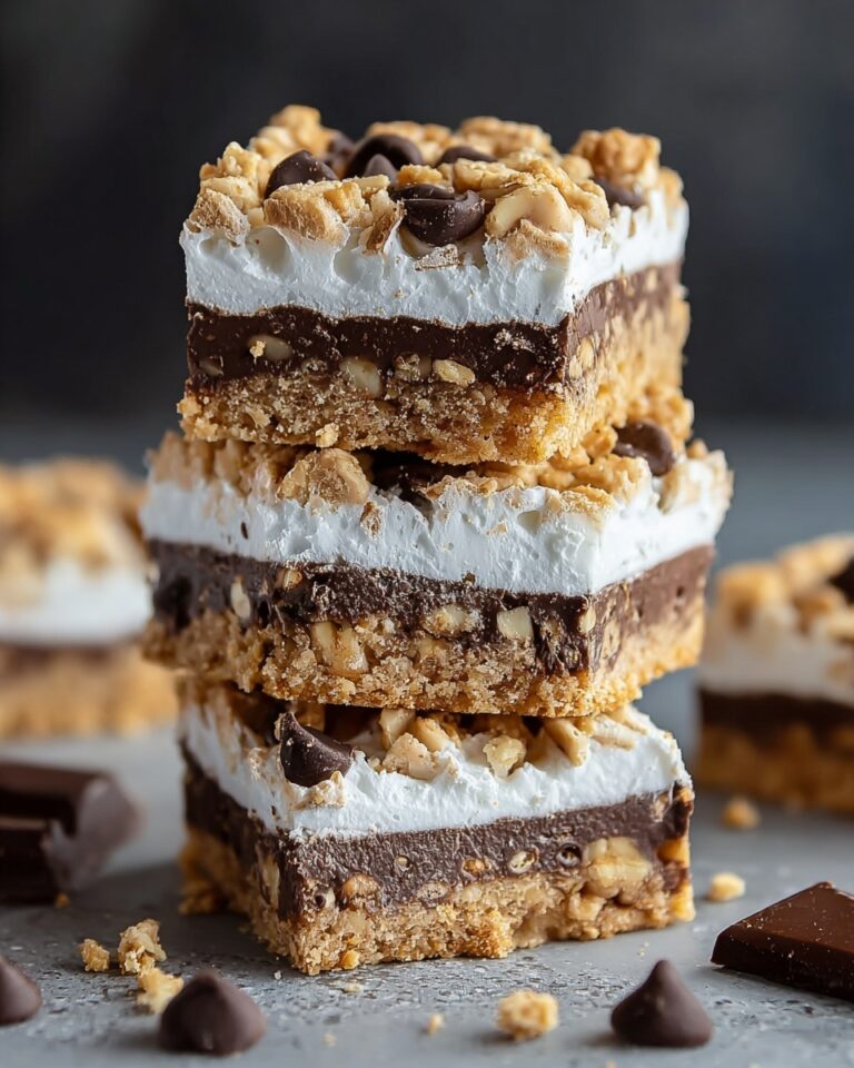 Gooey S’mores Bars with Graham Cracker Crust and Toasted Marshmallows Recipe